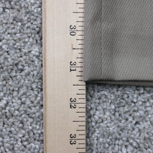 CC Filson Pants Mens 34x32 Beige Khaki 100% Wool Pleated Dress Trousers Classic - Picture 4 of 12